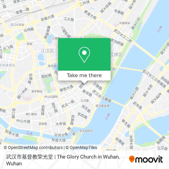 武汉市基督教荣光堂 | The Glory Church in Wuhan map