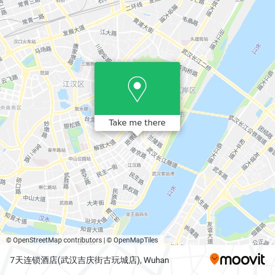 7天连锁酒店(武汉吉庆街古玩城店) map