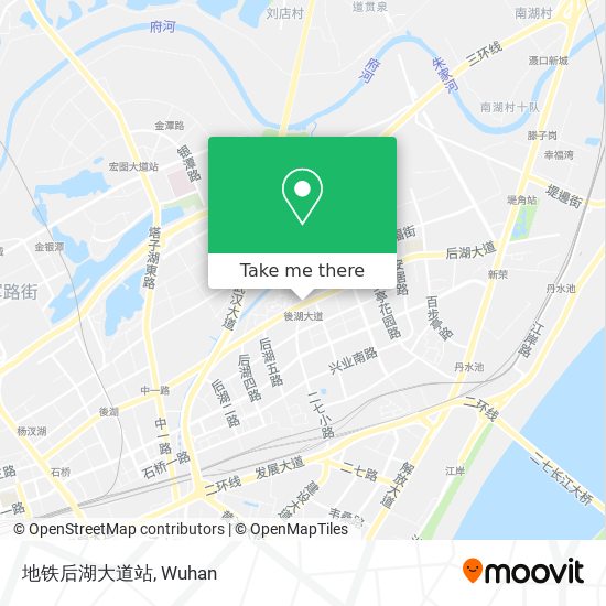 地铁后湖大道站 map