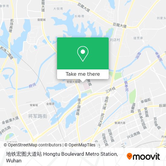 地铁宏图大道站 Hongtu Boulevard Metro Station map