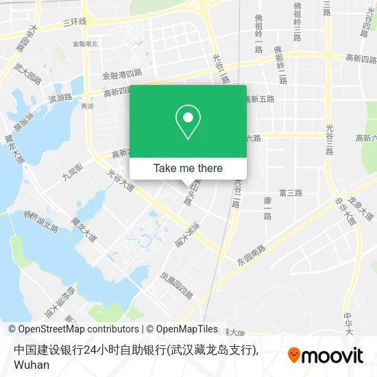 中国建设银行24小时自助银行(武汉藏龙岛支行) map
