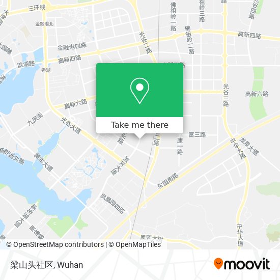 梁山头社区 map