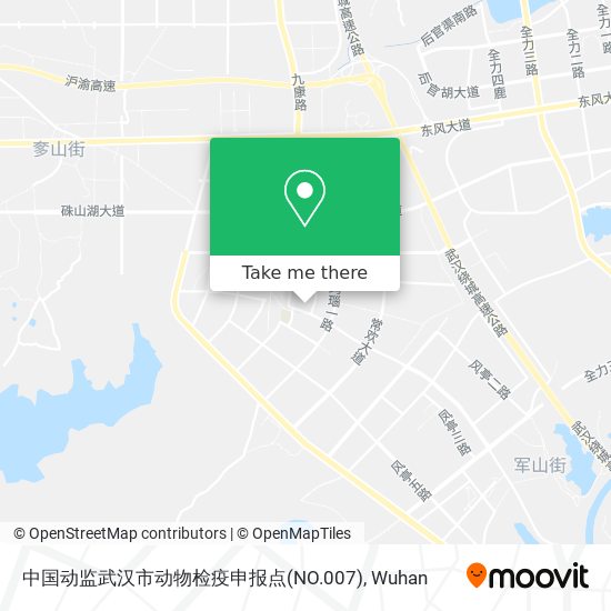 中国动监武汉市动物检疫申报点(NO.007) map