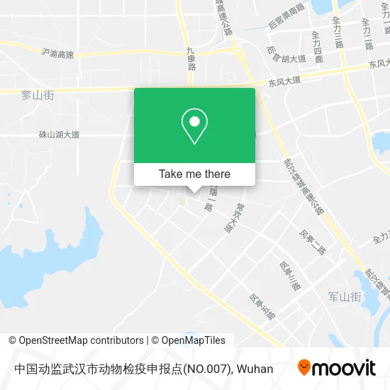 中国动监武汉市动物检疫申报点(NO.007) map
