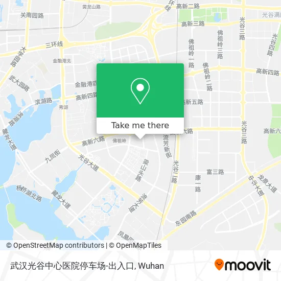 武汉光谷中心医院停车场-出入口 map