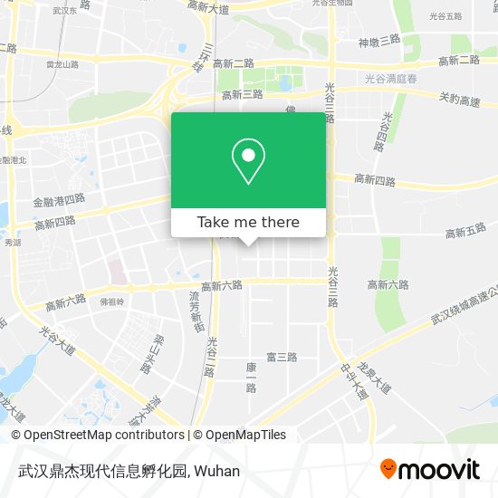 武汉鼎杰现代信息孵化园 map