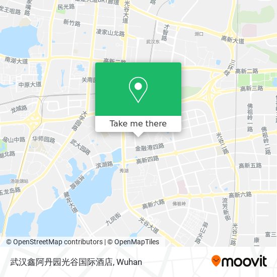武汉鑫阿丹园光谷国际酒店 map
