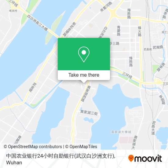 中国农业银行24小时自助银行(武汉白沙洲支行) map