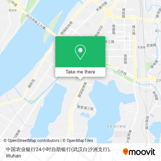 中国农业银行24小时自助银行(武汉白沙洲支行) map