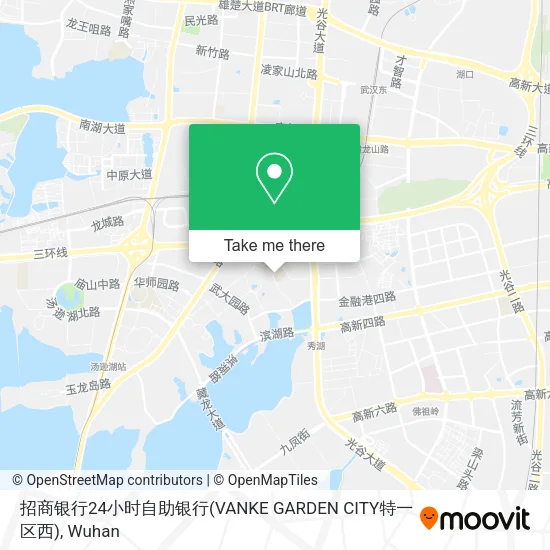 招商银行24小时自助银行(VANKE GARDEN CITY特一区西) map