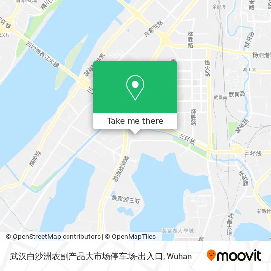 武汉白沙洲农副产品大市场停车场-出入口 map