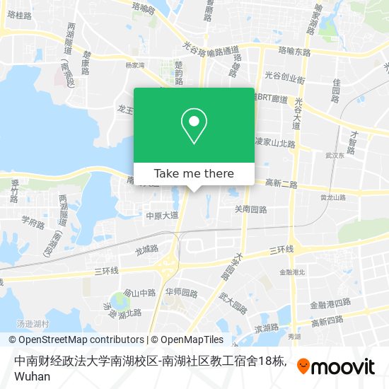中南财经政法大学南湖校区-南湖社区教工宿舍18栋 map