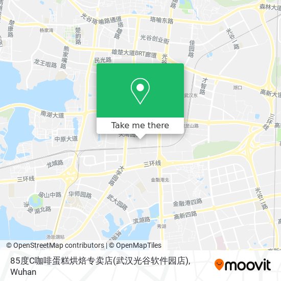 85度C咖啡蛋糕烘焙专卖店(武汉光谷软件园店) map