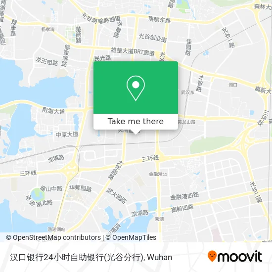 汉口银行24小时自助银行(光谷分行) map