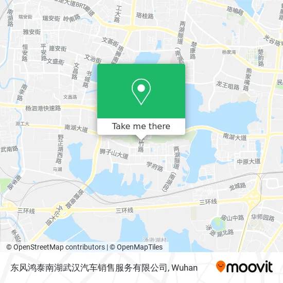 东风鸿泰南湖武汉汽车销售服务有限公司 map