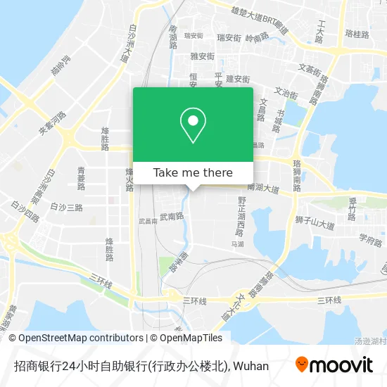 招商银行24小时自助银行(行政办公楼北) map