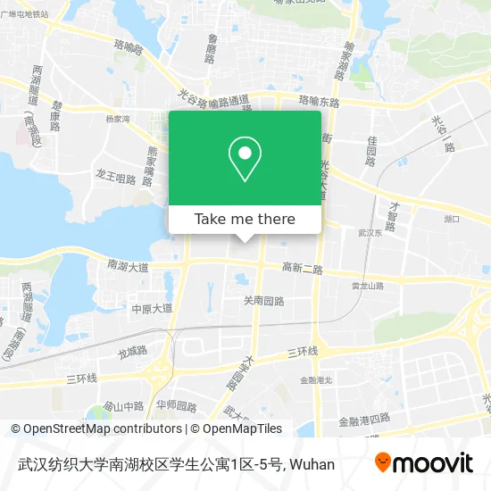 武汉纺织大学南湖校区学生公寓1区-5号 map