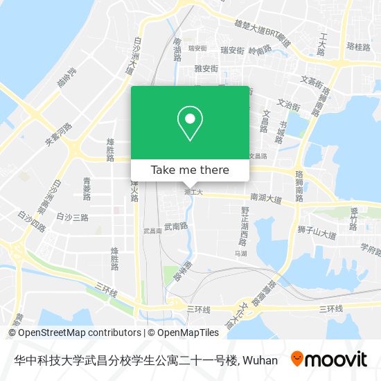 华中科技大学武昌分校学生公寓二十一号楼 map