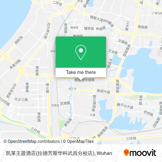 凯莱主题酒店(拉德芳斯华科武昌分校店) map