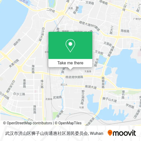 武汉市洪山区狮子山街通惠社区居民委员会 map