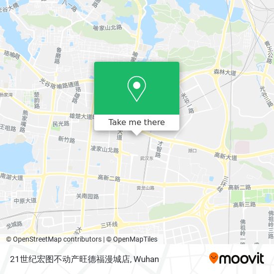 21世纪宏图不动产旺德福漫城店 map