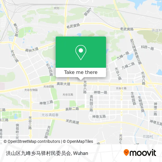 洪山区九峰乡马驿村民委员会 map