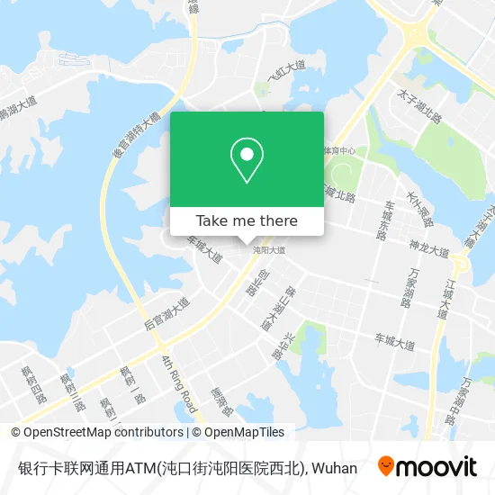 银行卡联网通用ATM(沌口街沌阳医院西北) map