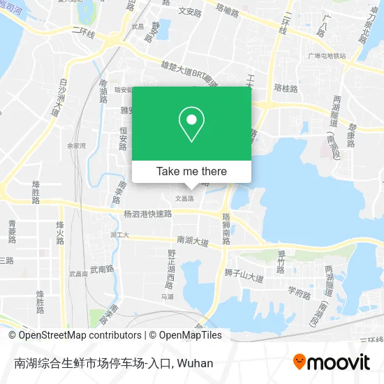 南湖综合生鲜市场停车场-入口 map