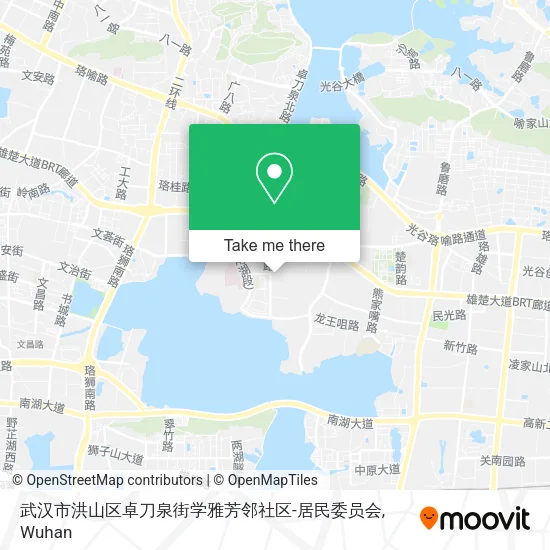 武汉市洪山区卓刀泉街学雅芳邻社区-居民委员会 map