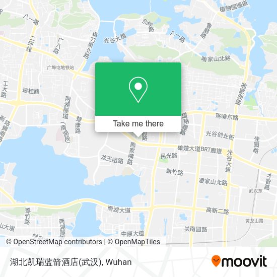 湖北凯瑞蓝箭酒店(武汉) map