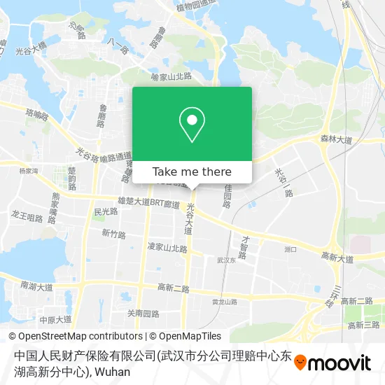 中国人民财产保险有限公司(武汉市分公司理赔中心东湖高新分中心) map