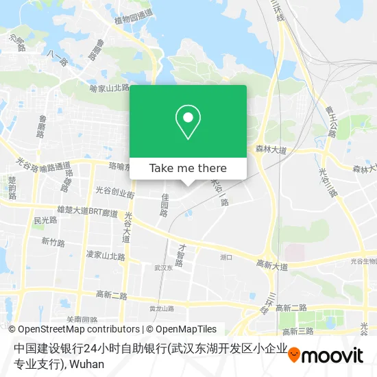 中国建设银行24小时自助银行(武汉东湖开发区小企业专业支行) map