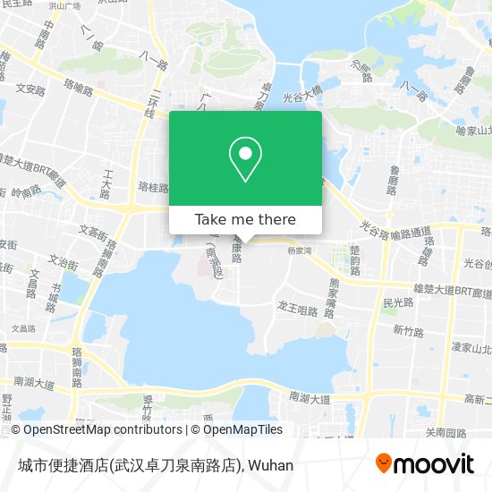 城市便捷酒店(武汉卓刀泉南路店) map