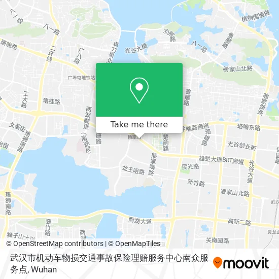 武汉市机动车物损交通事故保险理赔服务中心南众服务点 map
