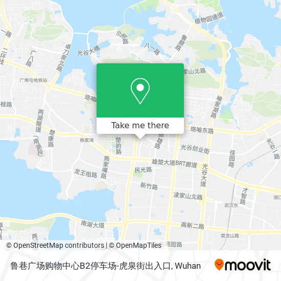 鲁巷广场购物中心B2停车场-虎泉街出入口 map