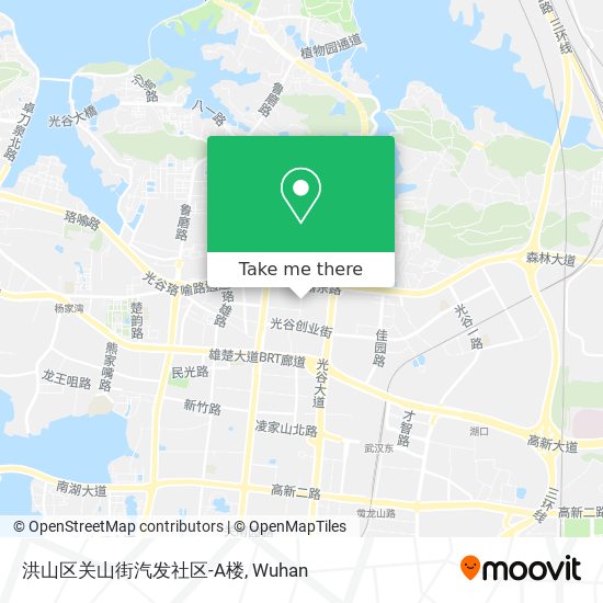 洪山区关山街汽发社区-A楼 map