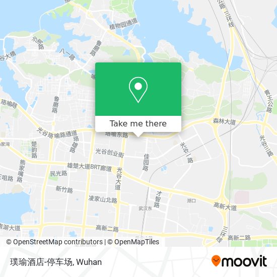 璞瑜酒店-停车场 map