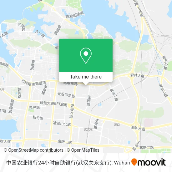 中国农业银行24小时自助银行(武汉关东支行) map