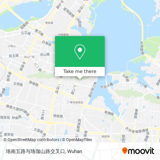 珞南五路与珞珈山路交叉口 map