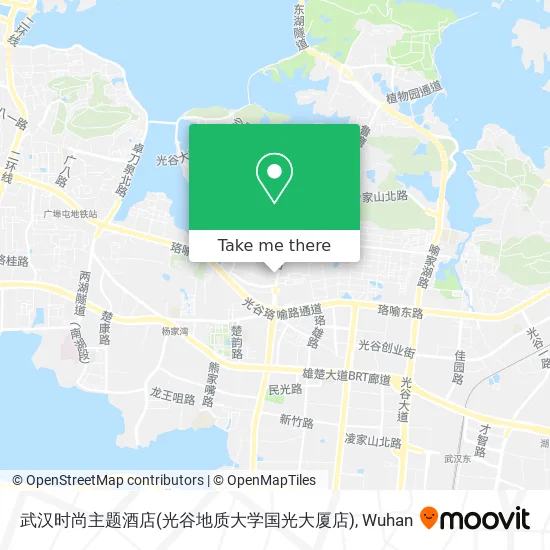 武汉时尚主题酒店(光谷地质大学国光大厦店) map