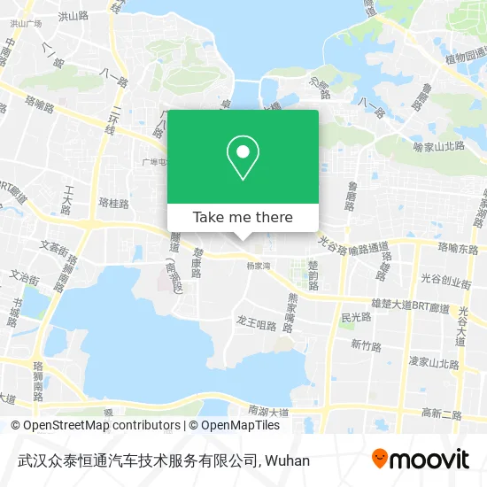 武汉众泰恒通汽车技术服务有限公司 map