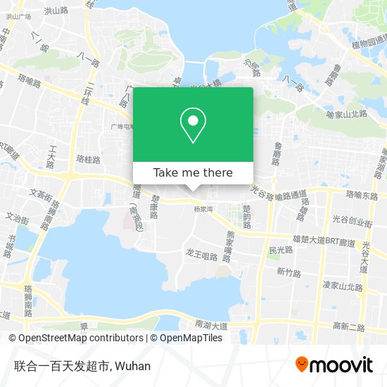 联合一百天发超市 map