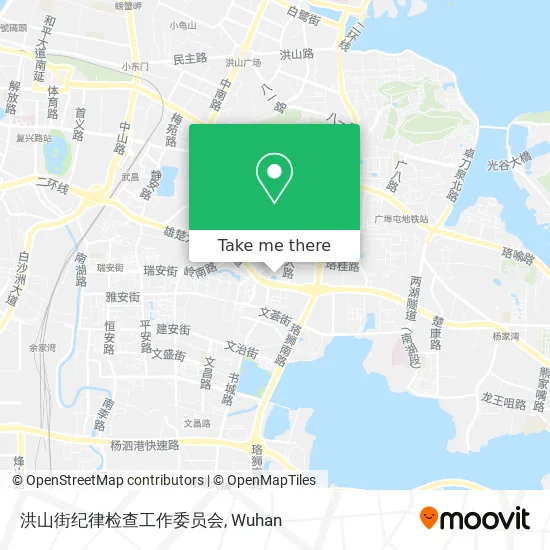 洪山街纪律检查工作委员会 map