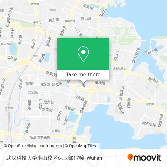 武汉科技大学洪山校区保卫部17幢 map