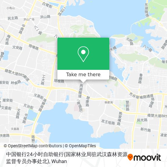 中国银行24小时自助银行(国家林业局驻武汉森林资源监督专员办事处北) map