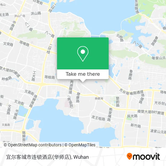 宜尔客城市连锁酒店(华师店) map