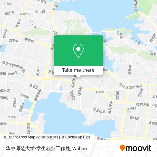 华中师范大学-学生就业工作处 map