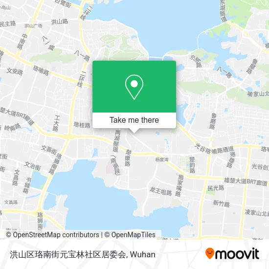 洪山区珞南街元宝林社区居委会 map