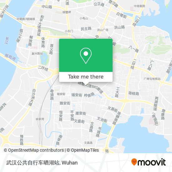 武汉公共自行车晒湖站 map