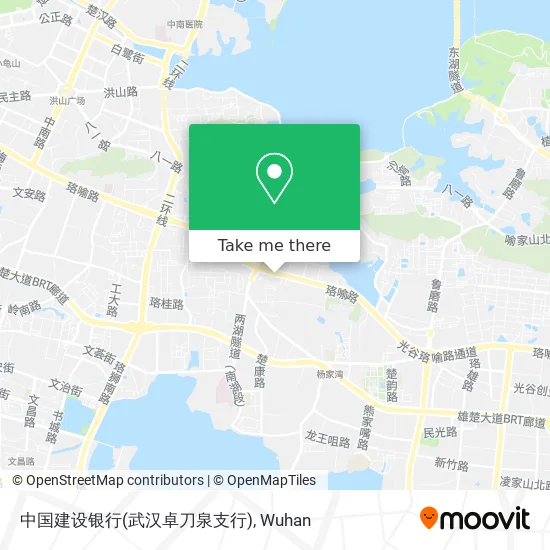 中国建设银行(武汉卓刀泉支行) map